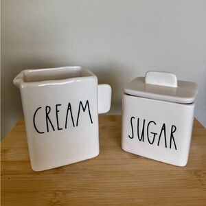 Rae Dunn Cream and Sugar Ceramic Set